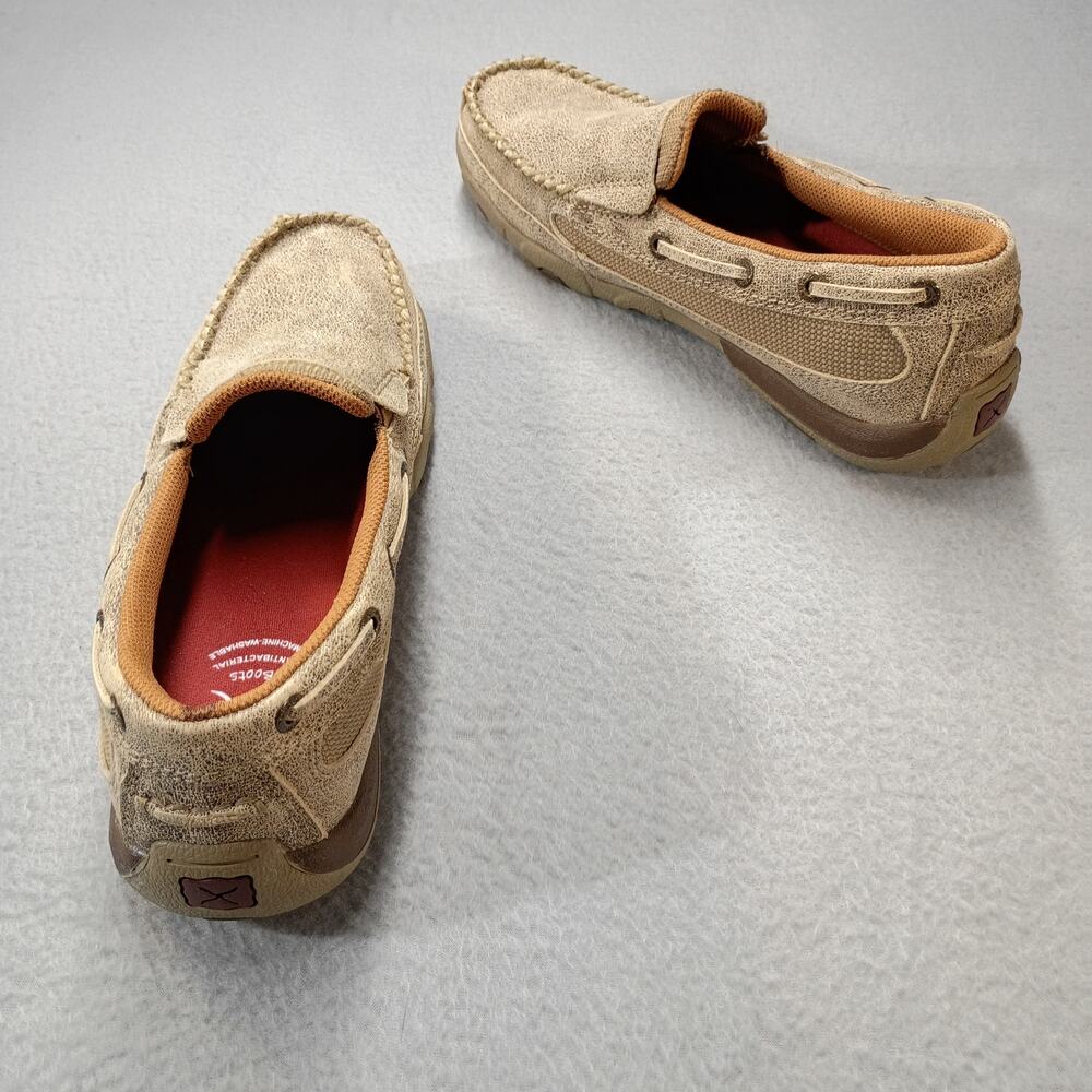 Twisted X Driving Moc Shoes Womens 7.5 Tan Slip On Leather Casual Comfort - Picture 5 of 6